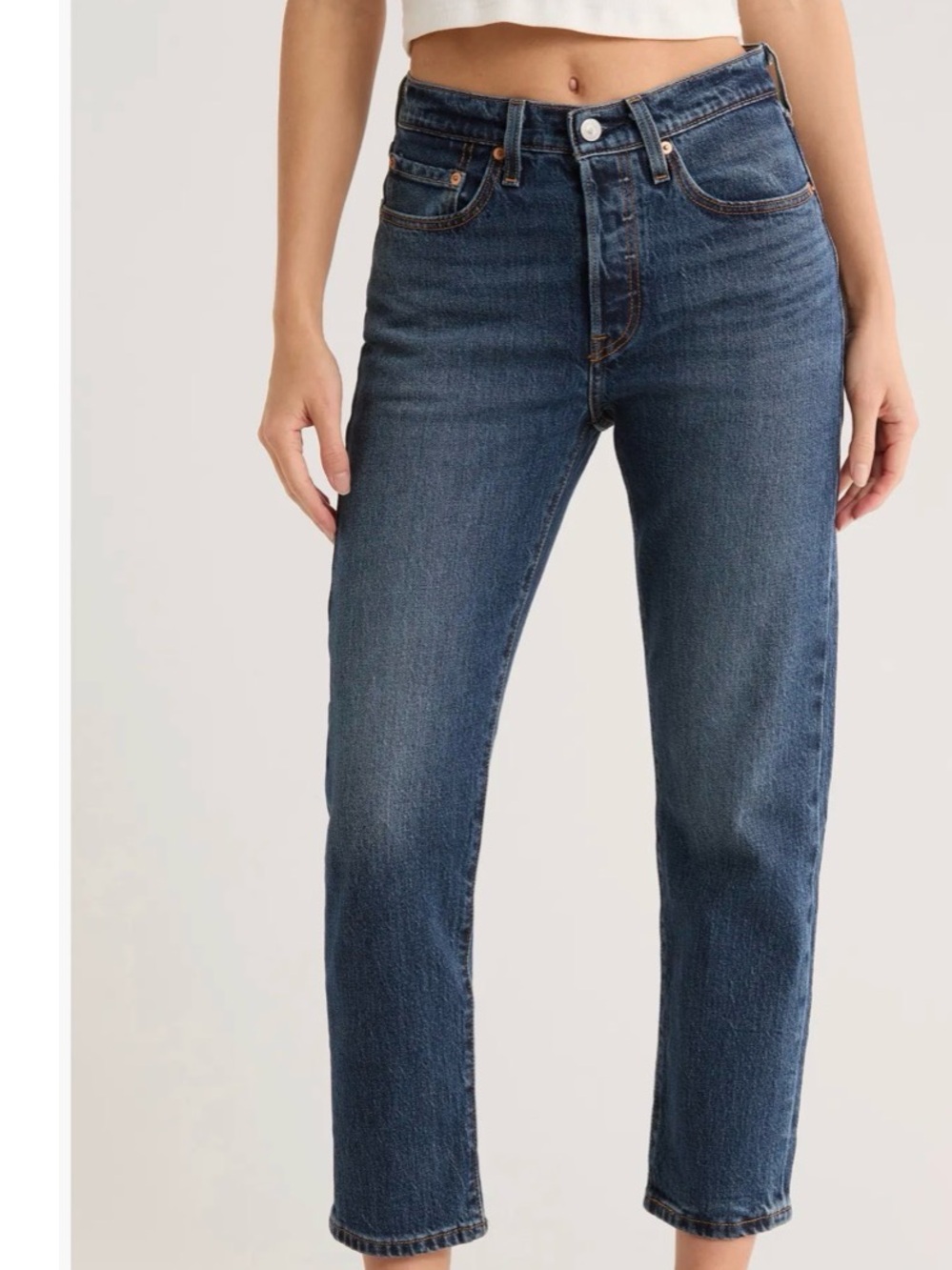 Levi's Women's Straight Leg Jeans in Dark Denim Blue
